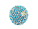 10mm Beadelle Silver-plated Turquoise Round Resort Pavé Bead