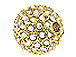 14mm Beadelle Gold-plated Crystal Round Resort Pavé Bead