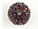 12mm Round Beadelle Chocolate Glaze - Smoked Topaz Resort Pavé Bead