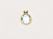 Aquamarine - Swarovski Crystal Gold Plated Birthstone Channel Charms, 6.6 x 4.6mm