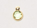 Peridot - Swarovski Crystal Gold Plated Birthstone Channel Charms, 6.6 x 4.6mm