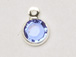 Sapphire - Swarovski Crystal Silver Plated Birthstone Channel Charms, 6.6 x 4.6mm