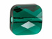 12  Emerald - 6mm Swarovski Mini Square Bead