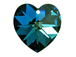 Crystal Bermuda Blue - 14.4x14mm Swarovski  Heart Shape Pendant