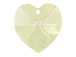 Crystal Silver Shade - 14.4x14mm Swarovski  Heart Shape Pendant