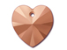 Crystal Rose Gold 2X - 14.4x14mm Swarovski  Heart Shape Pendant