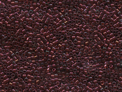 50 gram   GOLD LUSTR TRANS RED  Delica Seed Beads11/0