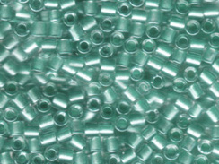 50 gram Sparkling Turquoise Lined Crystal  Delica Seed Beads8/0