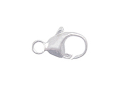 13mm <b>SILVER FILLED</b> Oval Trigger Lobster Claw Clasp With Built-In Ring