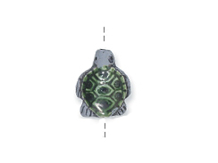 Green Turtle - Teeny Tiny Peruvian Ceramic Bead