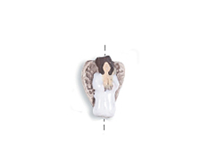 White Angel - Teeny Tiny Ceramic Bead 
