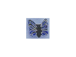 Blue Butterfly - Teeny Tiny Peruvian Ceramic Bead 