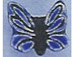 Blue Butterfly - Teeny Tiny Peruvian Ceramic Bead 