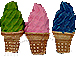 Mixed Color Ice Cream Cones - Teeny Tiny Peruvian Ceramic Beads