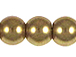 Gold 8mm Round Glass Pearls