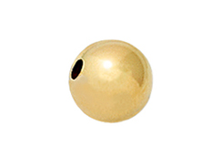 14K Gold - 5mm Round Bright Beads