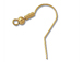 14K Gold - Small Bead & Coil Earwire 