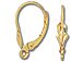 14K Gold - Leverback Earwire with Tulip (2pcs or 1 pair)