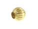 14K Gold - 3mm Round Corrugated Bead