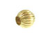 14K Gold - 5mm Round Corrugated Bead