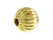 14K Gold - 6mm Round Corrugated Bead