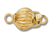 14K Gold - Clasp 6mm Corrugated Bead 