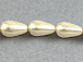 PRECIOSA    Cream -  10x6mm Teardrop Nacre Pearls Strand of 50
