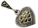 Sterling Silver Marcasite Heart Pendant