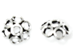 4mm Sterling Silver  Bead Cap