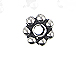 6mm Oxidized Bali Style Silver Daisy