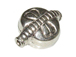 14.3x11.4mm  Bali Style Silver Bead