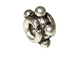 3x5.8mm Bali Style Silver Bead 