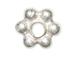 7.7mm Bright White Bali Style Silver Daisy 