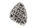 10.5x13mm Triangular Puffed Bali Silver Bead