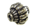 10.1x10.3mm Decorative Bali Style Silver Bead