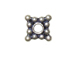 10 count 6mm Square Bali Daisy Beads