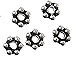 4mm Oxidized Bali Style Silver Daisy  Strand (Approximately 165 beads)