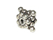 6.8mm Square Bali Fancy Daisy Bead