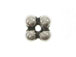 5.1mm Square 4-Dot Bali Silver Spacer Bead 