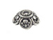 8.8mm Sterling Silver Fine Work Silver 5-petal Bead Cap 