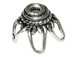 8mm Large Fine Work Silver Bead Cap