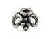 7mm Silver 3-Petal / 3-Cluster Bead Cap 