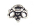 7mm Silver 3-Petal / 3-Cluster Bead Cap   *Weekly Special*