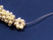 3mm Bright White Bali Style Silver 50 Daisy Beads