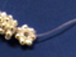 3.5mm Bright White Bali Style Silver Daisy Strand of 165+ beads