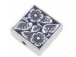 Sterling Silver Square Floral Bead 