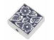 Sterling Silver Square Floral Bead