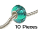 December - Birthstone Faceted Glass Bead with .925 Core