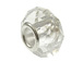 April Faceted Glass Birthstone Bead, with Plated Silver Core  - Crystal