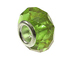 August Faceted Glass Birthstone Bead - Dark Peridot in Bulk